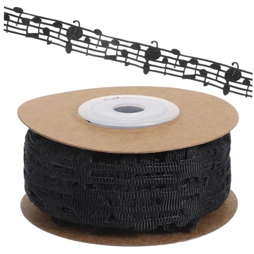 Angoily Hohlgeprägtes Musiknotenband Schwarz Yards Drahtverstärktes Dekoratives Band für DIY Basteln Geschenkverpackung und Partydeko Strapazierfähig und Vielseitig für Hochzeiten und Angoily Hohlgeprägtes Musiknotenband Schwarz Yards Drahtverstärktes Dekoratives Band für DIY Basteln Geschenkverpackung und Partydeko Strapazierfähig und Vielseitig für Hochzeiten und von Angoily