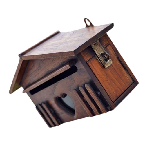Angoily Holz Briefkasten Vorschlagsbox Kreative Regenfeste Briefhalter Für Eintragspostfach Für Dokumente Zeitungen Und Zeitschriften Und Langlebig von Angoily
