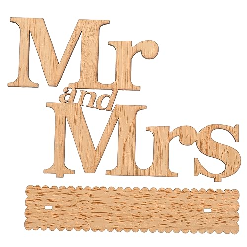 Angoily Holz Buchstaben Hochzeitsdeko Mr Mrs Romantisches Fotorequisit für Valentinstag Partydekoration für Hochzeiten Geburtstagsfeiern Feste Hochwertiges Accessoire für Zuhause Garten von Angoily