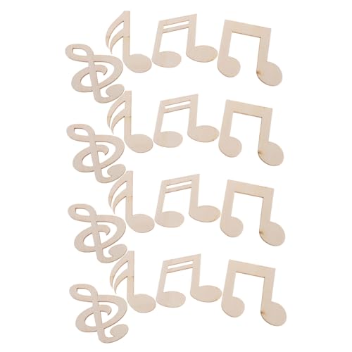 Angoily Holz Musiknoten zum Bemalen Hohe Robuste Holzstücke für DIY Basteln Kreative Holzdekoration für Musik Kunstprojekte Sicher und Nachhaltig von Angoily