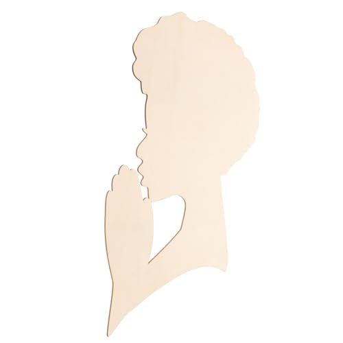 Angoily Holzfiguren zum Basteln, unlackiert, afrikanisches Mädchen, Kopfschmuck, Heimdekoration für Partys und Kunstprojekte Angoily Holzfiguren zum Basteln, unlackiert, afrikanisches Mädchen, Kopfschmuck, Heimdekoration für Partys und Kunstprojekte von Angoily
