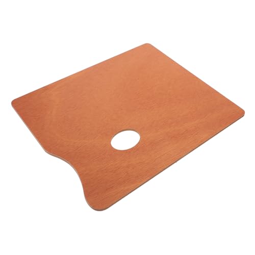 Angoily Holzpalette mit Daumenloch Vielseitige Malpalette aus Glattem Holz für Öl und Aquarellfarben Tragbares Künstler Mischtablett für Studenten und Maler von Angoily
