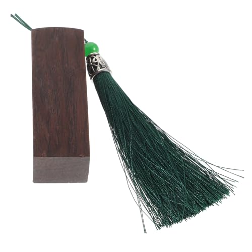 Angoily Holzstempel Chinesisches Siegel mit Quaste DIY Holzschnitzerei für Kalligraphie Handgefertigtes Holzstempel Zubehör für Basteln Geschenke und Schulprojekte von Angoily