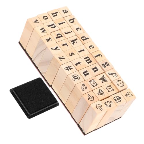 Angoily Holzstempel Kleine Buchstaben und Zahlen Stempel für Scrapbooking DIY Kartengestaltung Tagebuch Vielseitig Einsetzbar Fein Gravierte Zeichen für Bastelprojekte von Angoily