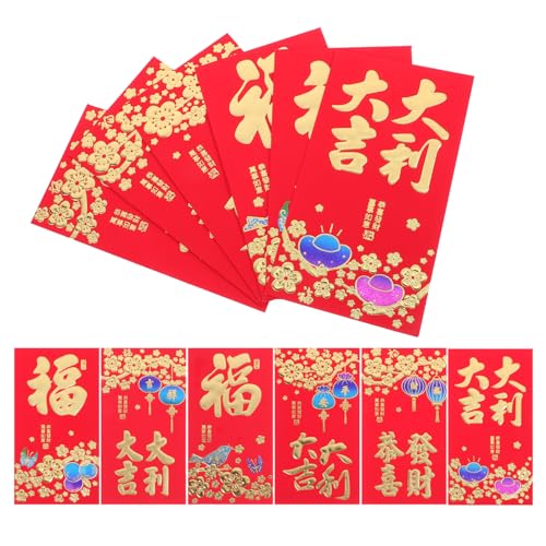 Angoily Jahr Schlange Pack Traditionelle Rote Umschläge für Frühlingsfest für Geldgeschenke und mit Einzigartigem Design für Neujahrsfeiern Angoily Jahr Schlange Pack Traditionelle Rote Umschläge für Frühlingsfest für Geldgeschenke und mit Einzigartigem Design für Neujahrsfeiern von Angoily