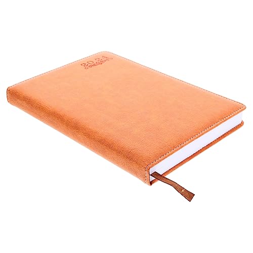 Angoily Jahresplaner Notizbuch Orange Tägliches Agenda Notizheft für Büro Schule und Reisen Flach Liegendes Schreibnotizbuch für Lehrer Berufstätige und Studenten von Angoily