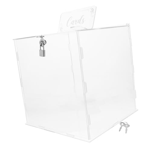 Angoily Kasten Hochzeitskartenbox Hochzeitsandenken für die Gäste Hochzeitsdekor Hochzeitsbedenken Schlüssel elegant Hochzeitsgast Wohltätigkeit Ort Quinceanera Acryl Weiß Angoily Kasten Hochzeitskartenbox Hochzeitsandenken für die Gäste Hochzeitsdekor Hochzeitsbedenken Schlüssel elegant Hochzeitsgast Wohltätigkeit Ort Quinceanera Acryl Weiß von Angoily