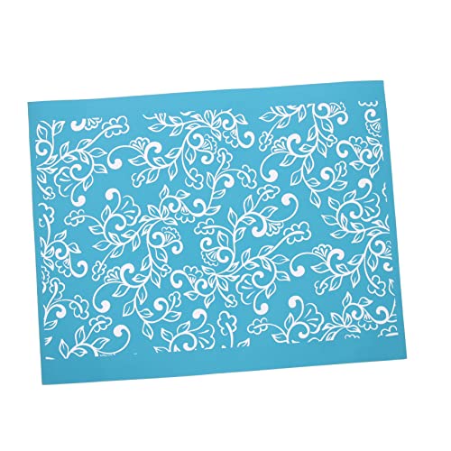 Angoily Kleberdrahtgitterversion Siebdruck Schablone Siebdruckschablonen Blumen- Wolkenschablonen Mesh Screen -Schablone waschbare Schablone Malschablone Gittergewebe von Angoily