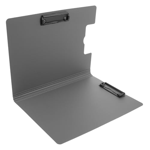 Angoily Klemmbrett Folder Clipboard mit Deckel Multifunktionales Schreibbrett aus Robustem Dokumenten und Akten Organizer für Büro und Konferenz Schwarz von Angoily