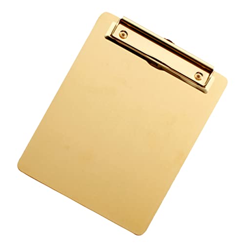 Angoily Klemmbrett aus Goldfarbener Papierhalter für Notizen und Dokumente Tragbares Schreibbrett für Schule Büro und Zuhause Angoily Klemmbrett aus Goldfarbener Papierhalter für Notizen und Dokumente Tragbares Schreibbrett für Schule Büro und Zuhause von Angoily