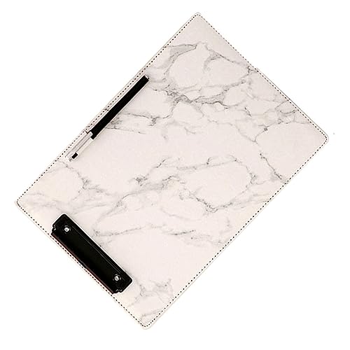 Angoily Klemmbrett aus Kunstleder mit Marmoriertem Design Schreibplatte und Clip für Büro und Schule und Praktisch für Notizen und Dokumente Farbe Zufällig Zufällige Farbe von Angoily