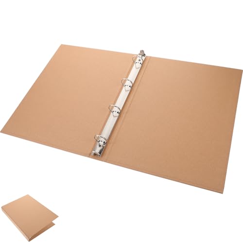 Angoily Kraftpapier Notizbuch Cover Nachfüllbar Ring Ordner Hülle für Schüler Lehrer für Tagebuch Planer Kreative Notizen und Büroorganisation von Angoily