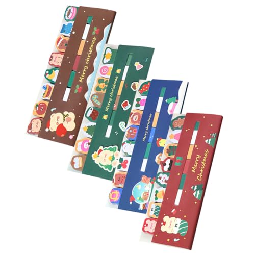 Angoily Kreative Haftnotizen Cartoon Sticky Tabs Selbstklebende Seitenmarker für Schule und Büro Weihnachtliche Designs Leicht und Tragbar für Notizen und Markierungen von Angoily