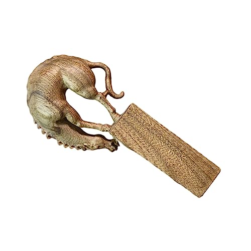 Angoily Kreativer Holzstempel Form Eines Pferdes Einzigartiges Holzornament für Schreibtisch Stilvolle Chinesische Handwerkskunst zur Dekoration Ihres von Angoily