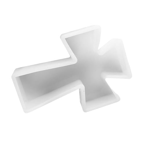 Angoily Kreuz Silikonform für DIY Kerzenhalter und Aromatherapie Wiederverwendbar Leicht zu Reinigen Vielseitig für Seifen Harzprojekte Transparente Epoxidharz Gießform für Kreative von Angoily