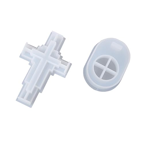 Angoily Kreuzförmige Silikon Kerzenhalter Gießform DIY Silikonform für Stabkerzen Langlebig Leicht zu Reinigen für Desktop Dekoration und Kreative Projekte von Angoily
