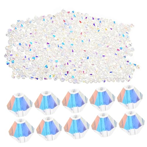 Angoily Kristallglas Diamantförmige Spacer Perlen DIY Schmuck Bastelperlen für Armbänder Halsketten Auffädeln Handwerkszubehör Hautfreundlich Langlebig Angoily Kristallglas Diamantförmige Spacer Perlen DIY Schmuck Bastelperlen für Armbänder Halsketten Auffädeln Handwerkszubehör Hautfreundlich Langlebig von Angoily