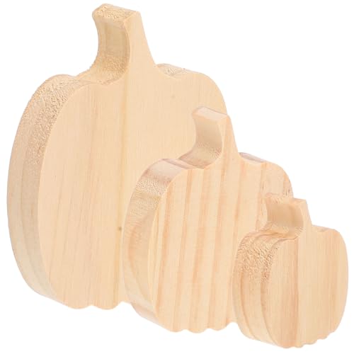 Angoily Kürbis-Requisite aus Holz, unlackierte Kürbis-Dekoration für Thanksgiving, Hellgelb, 10 x 8 x 1,8 cm, 3 Stück Angoily Kürbis-Requisite aus Holz, unlackierte Kürbis-Dekoration für Thanksgiving, Hellgelb, 10 x 8 x 1,8 cm, 3 Stück von Angoily