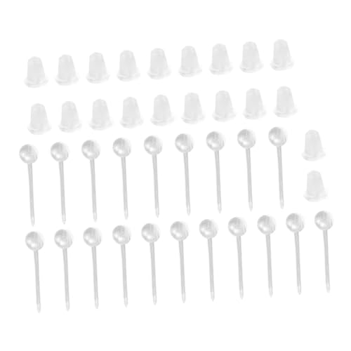 Angoily Kunststoff Ohrstecker Verschlüsse Damen Ohrlochschutz Ohrstecker Stopper Transparent Leicht und Langlebig DIY Schmuckzubehör für Ohrringe Selber Machen von Angoily