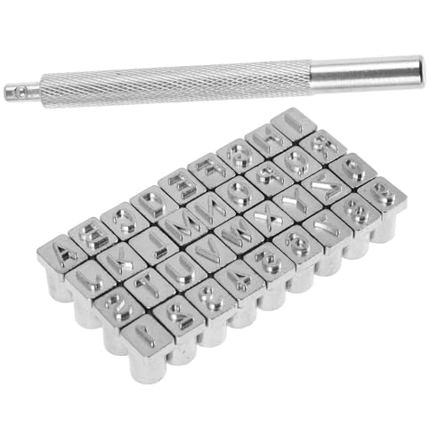 Angoily Leder Stempel Buchstaben Zahlen Stanzwerkzeug aus Edelstahl mit Griff DIY Prägewerkzeug für Leder Holz Kupfer Aluminium Präzise Langlebig Angoily Leder Stempel Buchstaben Zahlen Stanzwerkzeug aus Edelstahl mit Griff DIY Prägewerkzeug für Leder Holz Kupfer Aluminium Präzise Langlebig von Angoily