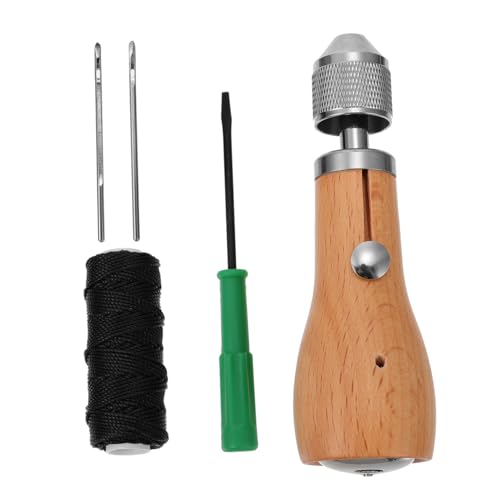 Angoily Ledernadel Nähmaschine mit Handstichwerkzeug Rostfreiem Edelstahl Nadeln Wachs Faden und Schraubendreher DIY Lederhandwerk Werkzeugkit für Textil und Lederreparatur Angoily Ledernadel Nähmaschine mit Handstichwerkzeug Rostfreiem Edelstahl Nadeln Wachs Faden und Schraubendreher DIY Lederhandwerk Werkzeugkit für Textil und Lederreparatur von Angoily