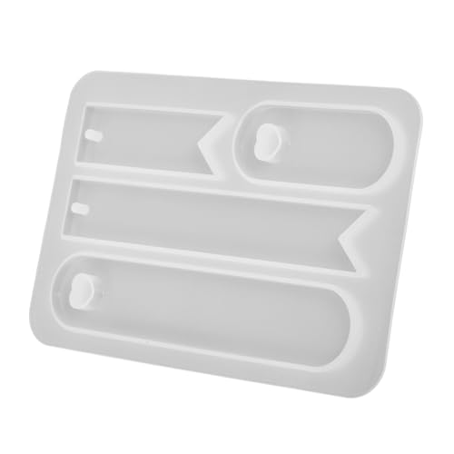 Angoily Lesezeichenform einfach Harz-Epoxid-Formen Lesezeichen Schimmel Ornamentformen für Epoxidharz Harzmusterformen Schimmel für Harzformen Wiederverwendbares Lesezeichen Kieselgel Weiß von Angoily