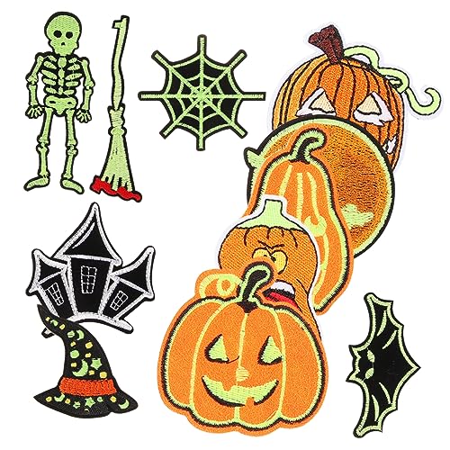 Angoily Leuchtende Halloween Stoffaufnäher Selbstklebend Teiliges Bestickte DIY Patches zum Aufbügeln für Kleidung Rucksäcke Jeans Taschen Multifunktionale Dekoration und Reparatur Angoily Leuchtende Halloween Stoffaufnäher Selbstklebend Teiliges Bestickte DIY Patches zum Aufbügeln für Kleidung Rucksäcke Jeans Taschen Multifunktionale Dekoration und Reparatur von Angoily