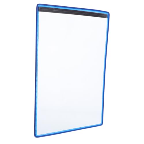 Angoily Magnetische, Trocken Abwischbare Taschen, Durchsichtige Papierhüllen Aus Kunststoff, Trocken Abwischbare Beutel Für Papier, Dokumente, Geschäftstickets, Jobtickets, Blau von Angoily