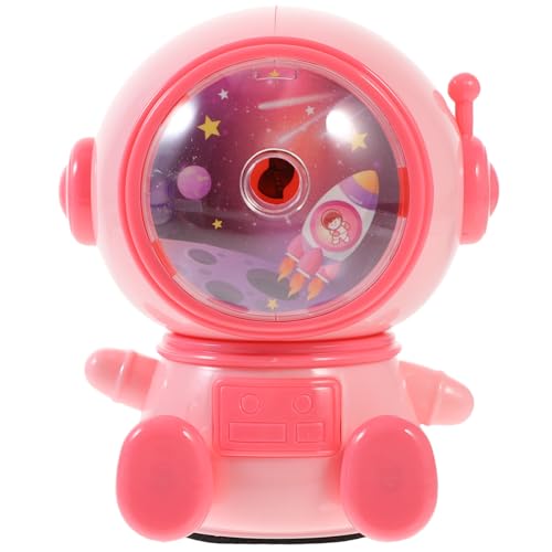 Angoily Manueller Bleistift einstellbar Anspitzer mechanisch gießen für schulanfang geburtstagsgeschenk Cartoon Bleistiftschärfer lustiger Bleistiftspitzer Metall Rosa von Angoily