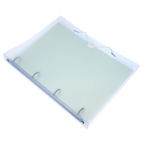 Angoily Mappe Dateiorganisator Notizbuchordner mit losen Blättern Abdeckung Bindemittel dokumentieren Notizbuch Binder Hefthüllen aus Kunststoff Binderschale Plastik Blue von Angoily