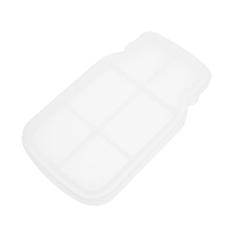 Angoily Mason Jar Silikonform für DIY Kerzentablett und Kerzenhalter Widerstandsfähige Epoxidharzform Kreative Flaschenform Praktisches Gießform für Individuelle Handwerksprojekte von Angoily