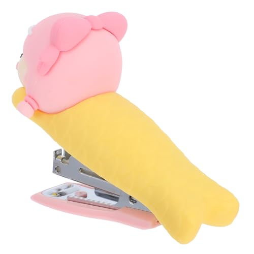 Angoily Meerjungfrau-Hefter für studenten Mini-Hefter Hefter mini Hefter für winziger Hefter Netter Hefter Mini -Hefter Hefter klein Desktop-Hefter Hefter süß Metall Rosa von Angoily