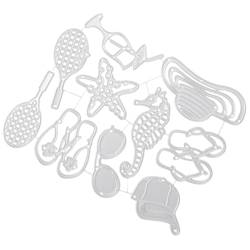 Angoily Metall stanzformen Strand DIY Basteln Schneideisen für Karten Scrapbooking Stabile Prägeschablonen für Sandspielformen und Meeresthemen Kreative Würfel Metall Designs Angoily Metall stanzformen Strand DIY Basteln Schneideisen für Karten Scrapbooking Stabile Prägeschablonen für Sandspielformen und Meeresthemen Kreative Würfel Metall Designs von Angoily