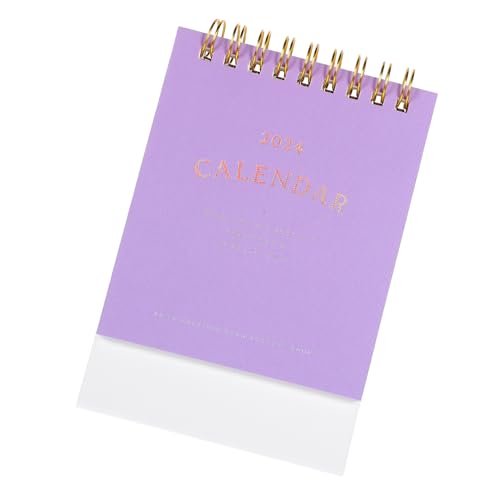 Angoily Monatlicher Kalender bürodeko büro dekoration adentkalender the calender calendar Standkalender Desktop-Kalender 2023-2024 staffelei Tischkalender Einrichtungsdekor Papier Violett von Angoily