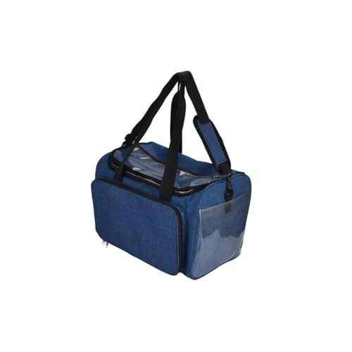 Angoily Multi Funktions Oxford Handtasche Große Kapazität Aufbewahrungstasche für Zubehör und Reise Robuste Schultertasche mit Reißverschluss und Mehreren Fächern Blau von Angoily