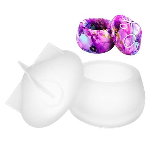 Angoily Mushroom Silikonform für Epoxidharz Kleine Aufbewahrungsbox mit Deckel Flexible und Robuste Harzformen für Diy Projekte für Schmuck Perlen und Mehr von Angoily