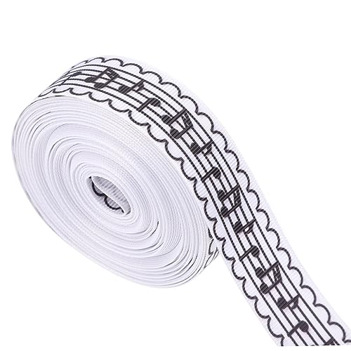 Angoily Musiknoten Geschenkband Polyester Dekoratives Bastelband für DIY Haarschleifen Partydeko und Geschenkverpackung Weich Leicht Wiederverwendbar für Musikfans Angoily Musiknoten Geschenkband Polyester Dekoratives Bastelband für DIY Haarschleifen Partydeko und Geschenkverpackung Weich Leicht Wiederverwendbar für Musikfans von Angoily