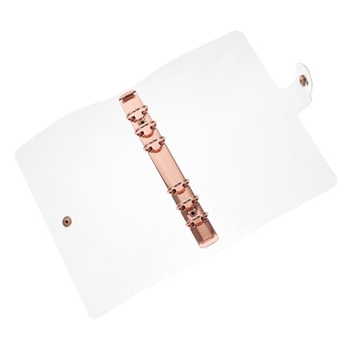 Angoily Notizbuch Hülle aus Transparentem Roségoldenem PVC Ring mechanik Leichter Rutschfester Tagesplaner Schutz für Reise Bürogebrauch Praktische und Kompakte Notizbuchhülle von Angoily