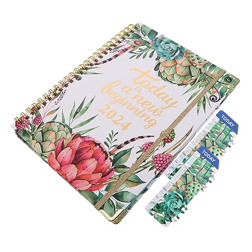 Angoily Notizbuch Schule regiert Tagesplaner Notizblock Buch planen clever Monat Spiral- Terminplanblock Wochenplaner Zeitplanplanblock Wochenkalender Lehrerplanbuch Papier von Angoily