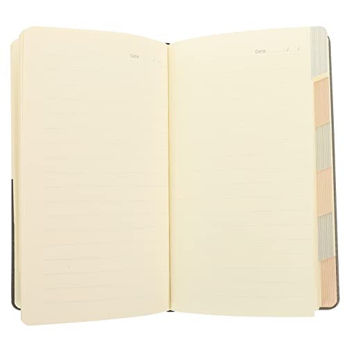 Angoily Notizbuch für Büro und Schule Schwarzes Dickes Tagebuch mit Register und Tabs Praktisch für Notizen und Planung Leicht Langlebig für Zuhause und Unterwegs von Angoily