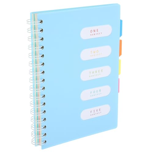 Angoily Notizbuch mit Trennblättern Hartcover Vielseitiger Haushaltsplaner Akademisches Notizbuch für Büro und Schule Blau für Kreative Ideen und Tägliche Notizen von Angoily