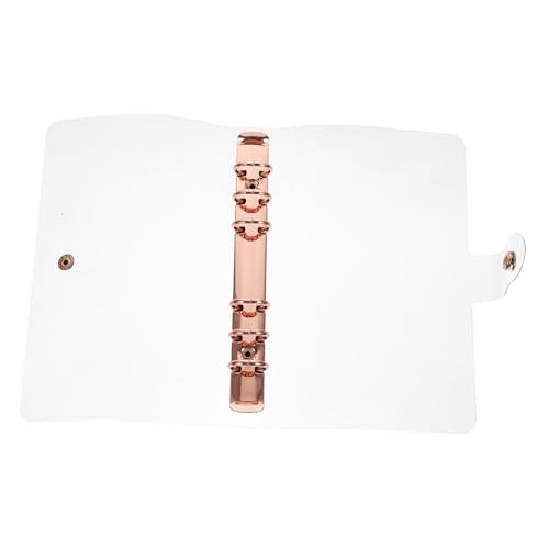 Angoily Notizbuchhülle Roségold Transparent PVC Ringbuch Leicht Rutschfest Strapazierfähig Notepad Cover für Schule und Büro von Angoily