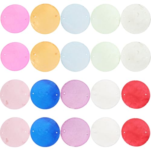 Angoily Capiz Muscheln Mit Loch 100 Stück Runde Muschelschalen Bunte Muschelstücke Mit Löchern Windspiel scheiben Hängende Muschelanhänger Für Die Herstellung Von Schmuck Windglocken Angoily Capiz Muscheln Mit Loch 100 Stück Runde Muschelschalen Bunte Muschelstücke Mit Löchern Windspiel scheiben Hängende Muschelanhänger Für Die Herstellung Von Schmuck Windglocken von Angoily