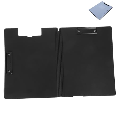 Angoily Ordnerbrett faltbares Klemmbrett Pflege klappbares Klemmbrett faltbares Still-Klemmbrett Papier-Organizer-Ordner Faltbare Clipboard Berichtsordner Papierordner Plastik Grau von Angoily