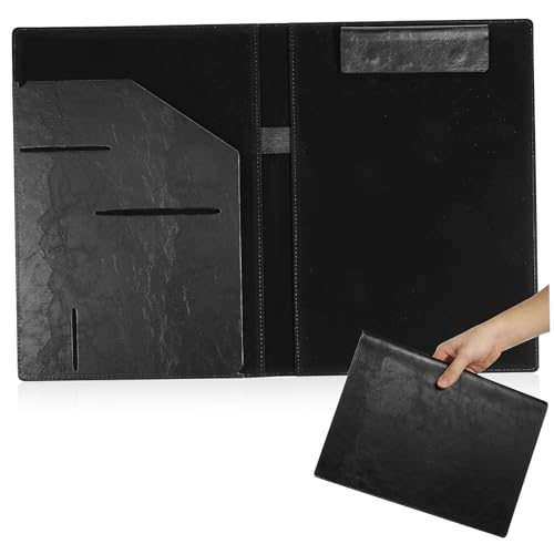 Angoily Ordnerschiene aktenordner bürobedarf organizer kartenhalter Dateiordner Dokumentenhalter Klemmbretter Lebenslaufordner für Vorstellungsgespräche Business-Portfolio-Männer Pu Black von Angoily