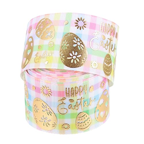 Angoily Osterband mit Goldprägung Dekoratives DIY Band für Ostern Vielseitig Einsetzbar für Geschenkverpackungen Bastelprojekte und Festtagsdekorationen Strapazierfähigem Angoily Osterband mit Goldprägung Dekoratives DIY Band für Ostern Vielseitig Einsetzbar für Geschenkverpackungen Bastelprojekte und Festtagsdekorationen Strapazierfähigem von Angoily