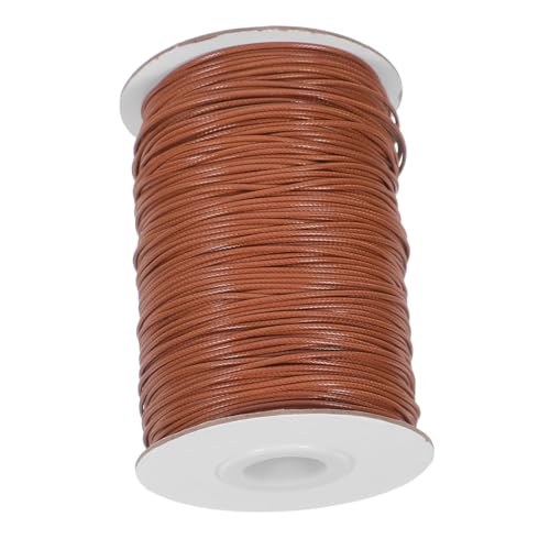 Angoily PU Lederband Schmuckbastelband Braided Cord für Armbänder Halsketten DIY Schmuckherstellung Handwerksfaden mit Spule Braun von Angoily