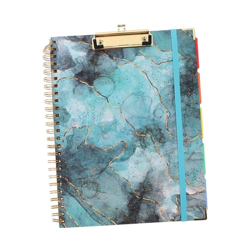 Angoily Padfolio-Zwischenablage ordner Schreibtafel-Folio Padfolio mit Klemmbrett Binder Zwischenablage Schreibwarenlager Büro-Klemmbretter-Notizbuch Schreibtafel-Clip PU-Leder von Angoily