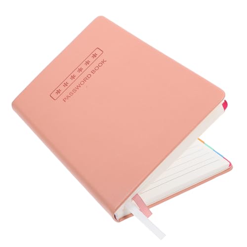 Angoily Passwort Buch Notebook Notizbuch Passwortbuch Passwort-Notizblock Notizblock für Passwort Aufnahmebuch Tragbarer Passwort-Organizer kleiner Adress-Organizer Papier Rosa von Angoily