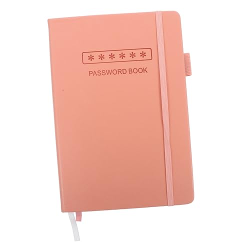 Angoily Passwort Buch Notebook Notizbuch praktischer Passwort-Notizblock Notizblock zum Eintragen von Internetadressen Internet-Passwort-Notizblock Tragbarer Passwort-Organizer Papier Rosa von Angoily